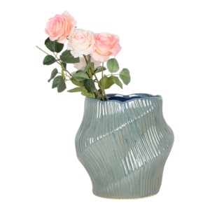 Vaso in Ceramica Ondulato Scultoreo, Vaso Moderno Scanalato per Fiori, Decorazione per Soggiorno e Camera da Letto - Product Image 2