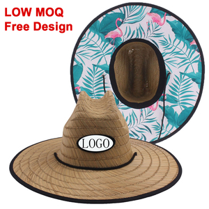 Vente en gros de quantité minimale de commande bas Sun Cowboy Chapeaux de plage pour hommes et femmes Chapeau de paille d'été avec logo - Product Image 3