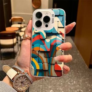 Custodia per iPhone 16Pro Max <span class=keywords><strong>Tetris</strong></span> per iPhone 15 14 13 Pro Max Laser Color argento resistente alle gocce - Product Image 3