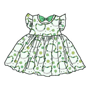 Nuevo Estilo de Vestido de Verano para Niña, de Manga Corta, con Lazo de Bruja Mágica Rosa de Seda de Leche, Sin Pedido Mínimo - Product Image 3