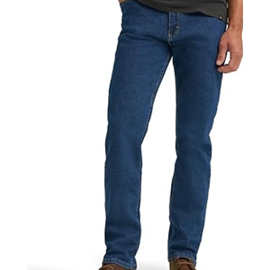 Jeans de Mezclilla para Hombre, Corte Recto, Ajuste Slim, Algodón de Peso Medio, Lavado Regular, Color Sólido, Estilo Casual, para Otoño - Product Image 1