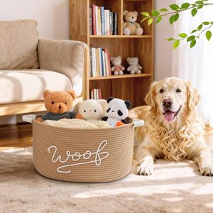 Cesta de Juguetes para Perros y Gatos de Algodón Resistente, Contenedor de Almacenamiento Grande para Guardería, Sala de Estar, Dormitorio - Product Image 6