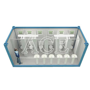 화장실 및 샤워 유닛이있는 맞춤형 20 피트 20ft 휴대용 스틸 욕실 배송 용기 - Product Image 2