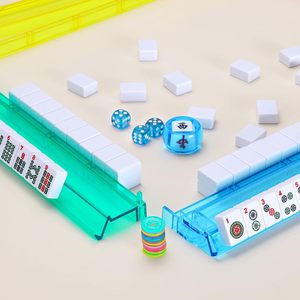 Regla transparente para mahjong, tarjetero de código especial para mahjong americano, tarjetero de plástico de colores, bolsa de cosméticos portátil - Product Image 4