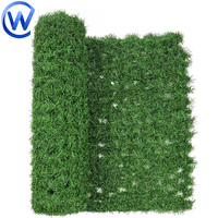 Clôture en gazon artificiel résistant aux UV, haie artificielle, toile de fond en gazon, feuilles de gazon, clôture en fil métallique, mur en gazon vert, clôture extérieure, 5 mètres de long