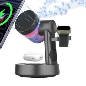 Cargador Inalámbrico Magnético RGB de 25W para Teléfono y Reloj, Carga Rápida, Altavoz BT - Product Image 3