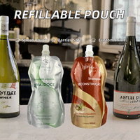 Sachet Doypack personnalisé avec bec verseur, barrière plastique, pour emballage liquide, boissons et recharges cosmétiques