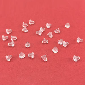 Espalda de pendientes de 5mm 5000 unids/bolsa accesorios de joyería de goma de silicona suave tapón de bala tuercas para prevenir alergias seguridad - Product Image 4
