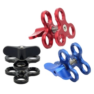 FEICHAO Bola de aleación de aluminio abrazadera de buceo soporte Cámara subacuática accesorios de fotografía para <span class=keywords><strong>Gopro</strong></span> para Insta360 para DJI Action - Product Image 1