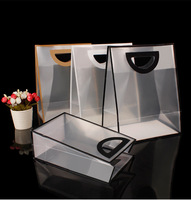 Sac fourre-tout transparent en PVC, sac cadeau festif en plastique, sac de shopping tendance