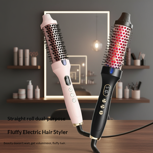 Cepillo Secador <span class=keywords><strong>de</strong></span> Pelo Iónico Voluminizador <span class=keywords><strong>de</strong></span> un Solo <span class=keywords><strong>Paso</strong></span>, Cable Giratorio <span class=keywords><strong>de</strong></span> 360 Grados, Herramienta <span class=keywords><strong>de</strong></span> Peinado en Caliente con <span class=keywords><strong>Calentador</strong></span> PTC, Fuente <span class=keywords><strong>de</strong></span> Alimentación Eléctrica CA 110-240V - Product Image 4