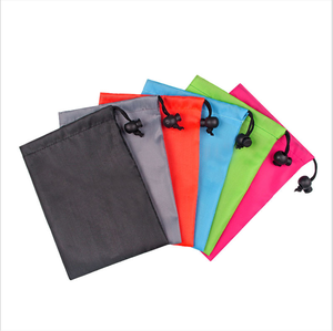 20*25cm Black <strong>Waterproof</strong> Polyester 210d <strong>Drawstring</strong> <strong>Bag</strong> Pouch Gift <strong>Bag</strong> Promotional Use - Product Image 6