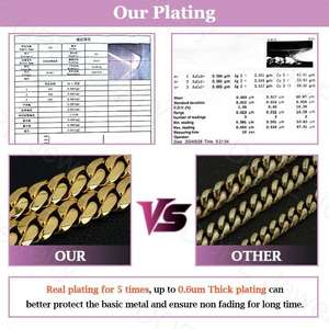 Chaîne cubaine hip-hop en argent 925, 22 mm, bijoux en moissanite VVS, collier, livraison gratuite pour les fêtes - Product Image 5