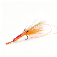 Mouches de pêche à la mouche en forme de crevettes, hameçons en nickel noir, fibres Mylar Flash, leurres bioniques pour la truite, le bar, le brochet, le saumon en eau douce et en eau salée