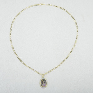 Pendentif Jésus 3D double face, Notre-Dame de <span class=keywords><strong>Fatima</strong></span>, Enfant Jésus, argent, plaqué or 14 carats, croix géante, collier religieux chrétien - Product Image 5