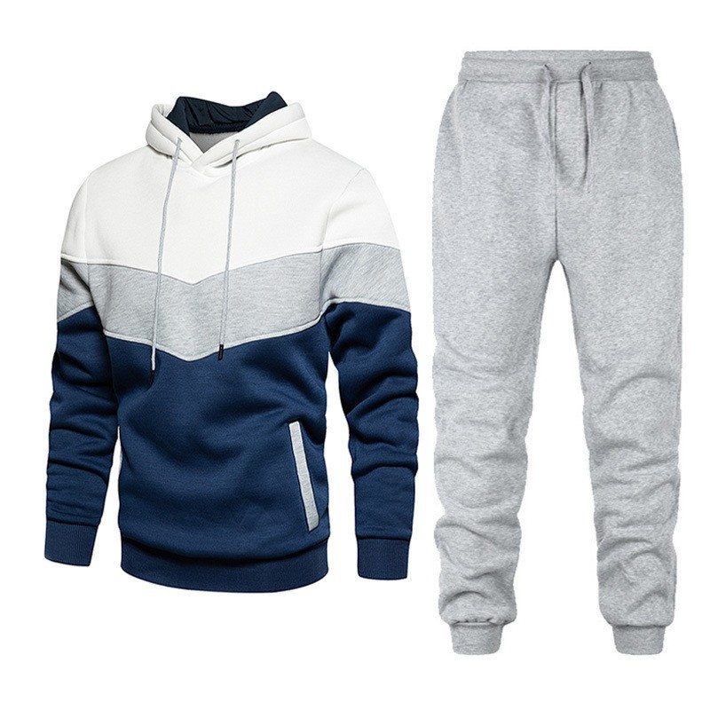 White three with gray pants