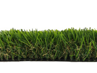 Karpet Rumput Buatan Hanwei Bentuk Gelombang Double PP PE Kualitas Bagus Karpet Rumput Olive 50mm/40mm Tahan Api untuk Sepak Bola