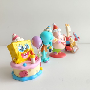 <span class=keywords><strong>Nueva</strong></span> Caja Sorpresa de <span class=keywords><strong>Bob</strong></span> <span class=keywords><strong>Esponja</strong></span>, Serie de Cumpleaños, Patrick Star, Octopus, Adorno de PVC para Figuras, Decoración Moderna para Escritorio y Auto - Product Image 3