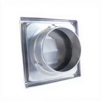 Grille de ventilation carrée en acier inoxydable 304 à volet à gravité pour systèmes CVC, hôpitaux et gymnases - Offre Spéciale