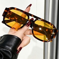 Nouvelles lunettes de soleil décontractées transfrontalières style pilote UV400, monture complète, style européen et américain distinctif, parfaites pour la rue