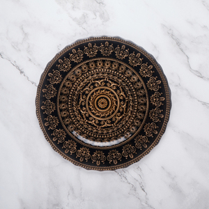 Nouvelle <span class=keywords><strong>assiette</strong></span> de chargeur en verre en gros pour la décoration de <span class=keywords><strong>table</strong></span> à manger <span class=keywords><strong>assiette</strong></span> de noël verte ronde - Product Image 6