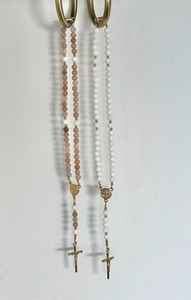 Prima comunione cattolico <span class=keywords><strong>rosario</strong></span> per specchietto retrovisore, Mini 4mm gemma <span class=keywords><strong>rosario</strong></span> <span class=keywords><strong>bracciale</strong></span> con chiusura magnetica - Product Image 5