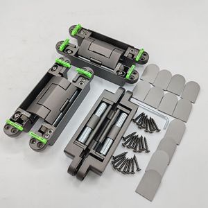 Dobradiça Hidráulica Oculta Ajustável 3D de Alta Resistência com Fechamento Suave para Portas Internas Invisíveis Sem Moldura - Product Image 1