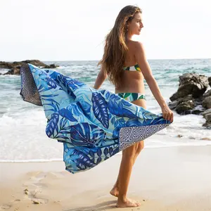 Extra Large Lightweight Ultra Absorbent Quick Dry Microfiber Towel For The Beach Summer Dress Travel Customized Digital Print