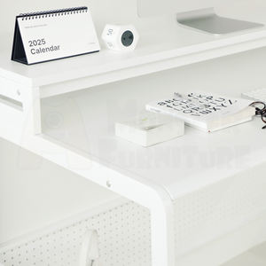 Monster Pro White <b>Gaming</b> Desk with LED Light Under Shelf <b>Large</b> Supersize Desktop and Anti Skid <b>Mouse</b> <b>Pad</b> Cover Entire Surface - Product Image 6