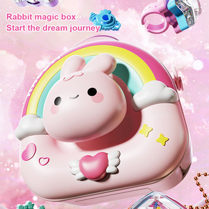 JinYing Creative DIY Cute Pink Handmade Princess Rabbit Magic <b>Box</b> Kids Magic <b>Toys</b> Girl Backpack Kit - Product Image 2