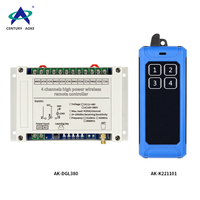 Télécommande RF 4 boutons Porte automatique Émetteur-récepteur 2 canaux Unité de récupération industrielle en tête Connectivité Wifi en métal