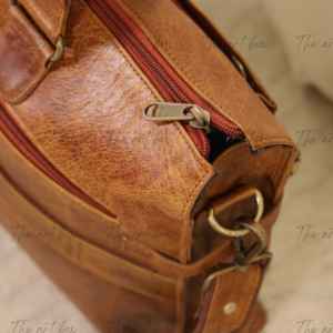 Full Grain Genuine Leather Briefcases Handcrafted Leather <b>Laptop</b> BagS for Men Custom Design Buffalo Leather Bags at Lowest Price - Product Image 4
