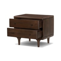 Table de chevet moderne et personnalisable pour appartement, design tendance, couleur noyer foncé