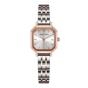 女性用時計スクエアケースSunrayカラフルダイヤルステンレス鋼バンド日本ムーブメントクォーツクラシックビジネススポーツファッションチャーム - Product Image 5