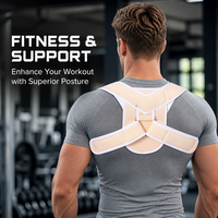 Attelle de correction de posture pour épaule en tissu souple et respirant, réglable en forme de 8, pour hommes et femmes, pour la fixation des fractures de la clavicule