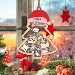Pafu 2024 <strong>Baby</strong> Girl <strong>First</strong> <strong>Christmas</strong> <strong>Ornament</strong> Wooden &amp; Acrylic Shake <strong>Baby</strong> <strong>Ornaments</strong> Personalized <strong>Baby</strong> <strong>Christmas</strong> <strong>Ornaments</strong> - Product Image 3