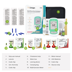 Лидер продаж: Глюкометр 3-в-1 для измерения уровня сахара в крови, медицинский прибор, лучший глюкометр с тест-полосками и ланцетами - Product Image 6