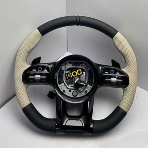 Volante Deportivo Personalizado de Cuero y Fibra de Carbono para <span class=keywords><strong>Mercedes</strong></span> <span class=keywords><strong>A45</strong></span>, Clase E W205, para W205 W204 W212 W213 E300, Negro - Product Image 4