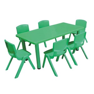 Mesa de estudio de dibujos animados de colores para niños, guardería, muebles de plástico, puja, venta al por mayor - Product Image 6