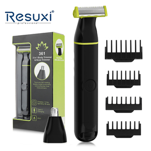 Recortadora Corporal y Nasal Resuxi 361 2 en 1, Cabezal de Corte Flotante IPX7, Lámina de Acero Inoxidable, Afeitadora Facial Inalámbrica, Kit de Aseo - Product Image 1