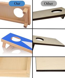 Juego de Cornhole de <span class=keywords><strong>Escritorio</strong></span> Mini, 2 Tableros de Madera Recubiertos, 8 Bolsas de Frijoles, <span class=keywords><strong>Organizador</strong></span> de <span class=keywords><strong>Escritorio</strong></span> Portátil para el Hogar u Oficina, Diseño Plegable Individual - Product Image 4