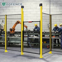 Clôture de protection en acier à faible teneur en carbone avec panneaux modulaires flexibles pour les cellules de robots de palettisation et la zonification flexible de la production