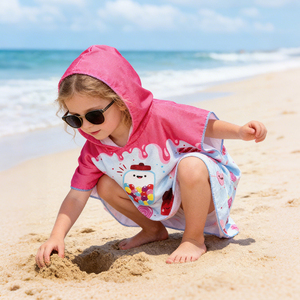 <span class=keywords><strong>Poncho</strong></span> per Bambini in Microfibra di Alta Qualità, Asciugamano con Cappuccio Stampato, Asciugatura Rapida, Ipoallergenico - Product Image 5