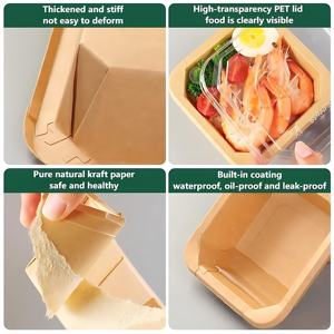 YBLPAK - Tazones de <span class=keywords><strong>Papel</strong></span> Octagonales de 17 oz, Recipientes Desechables <span class=keywords><strong>para</strong></span> Alimentos, Caja de <span class=keywords><strong>Papel</strong></span> <span class=keywords><strong>para</strong></span> Ensaladas con Tapa, Apta <span class=keywords><strong>para</strong></span> Ensaladas Dietéticas, Helados y Yogur - Product Image 2