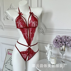 Lencería Sexy Manyu, Body de Encaje para Mujer, Diseño Tentador con Aberturas, Conjunto de Lencería No Removible, Modelo 9254 - Product Image 2