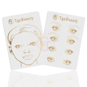 Silicone Practice Skin Permanent Makeup Training Latex Sheet 2 Side Print with Full Face and Eye Brow Design for Tattoo Artists