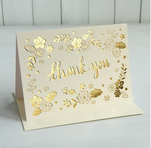 Biglietti di ringraziamento e auguri di buon compleanno personalizzati con stampa a caldo in lamina d'oro, letterpress e goffratura, con busta e confezione in cartone. - Product Image 6