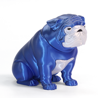 Pot de stockage d'herbes aromatiques biodégradable et écologique en PLA, imprimé en 3D, motif mascotte de bouledogue anglais, hermétique, avec couvercle