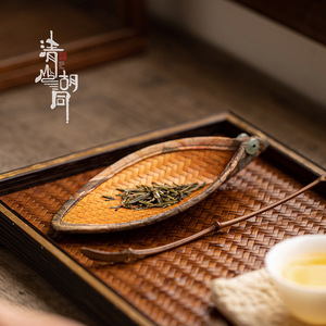 Bamboo Woven <b>Tea</b> Scoop Oval Shape Handmade Retro <b>Tea</b> <b>Set</b> Accessory For Kung Fu <b>Tea</b> - Product Image 2