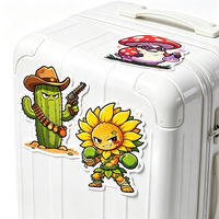 Autocollant personnalisé drôle de samouraï, autocollant mignon de combattant culinaire découpé, en vinyle imperméable pour ordinateur portable, bouteille d'eau, valise